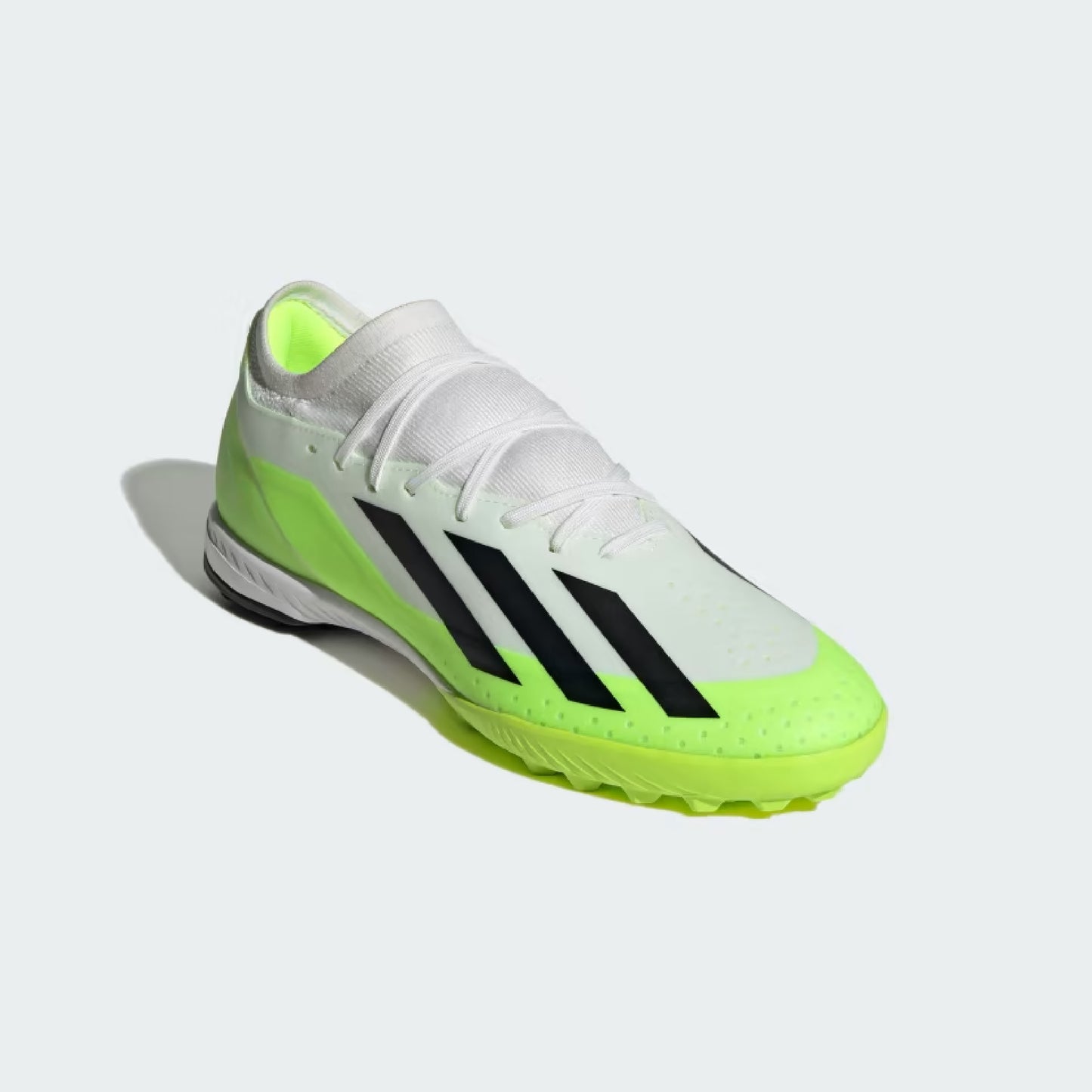 adidas X CrazyFast.3 TF Turf Soccer Cleat - White/Core Black/Lucid Lemon