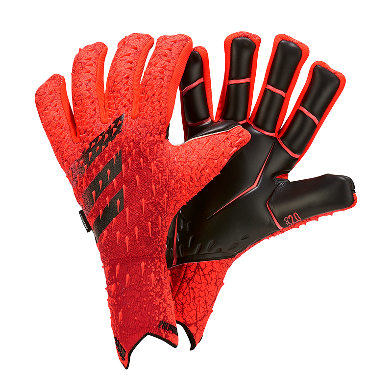 adidas Predator Pro Fingersave Goalkeeper Gloves - SolarRed/Red/Black