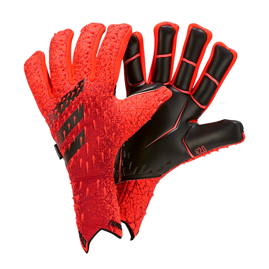 adidas Predator Pro Fingersave Goalkeeper Gloves - SolarRed/Red/Black