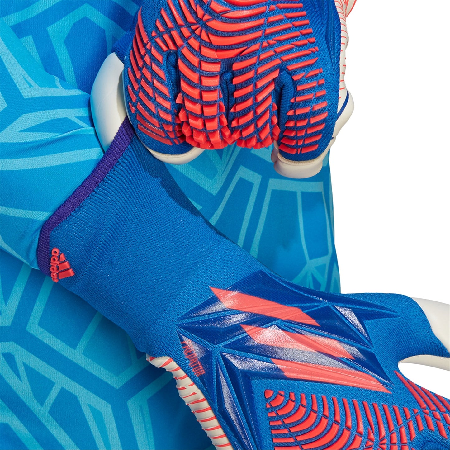 adidas Predator Pro Hybrid Goalkeeper Gloves - Blue/White/Red