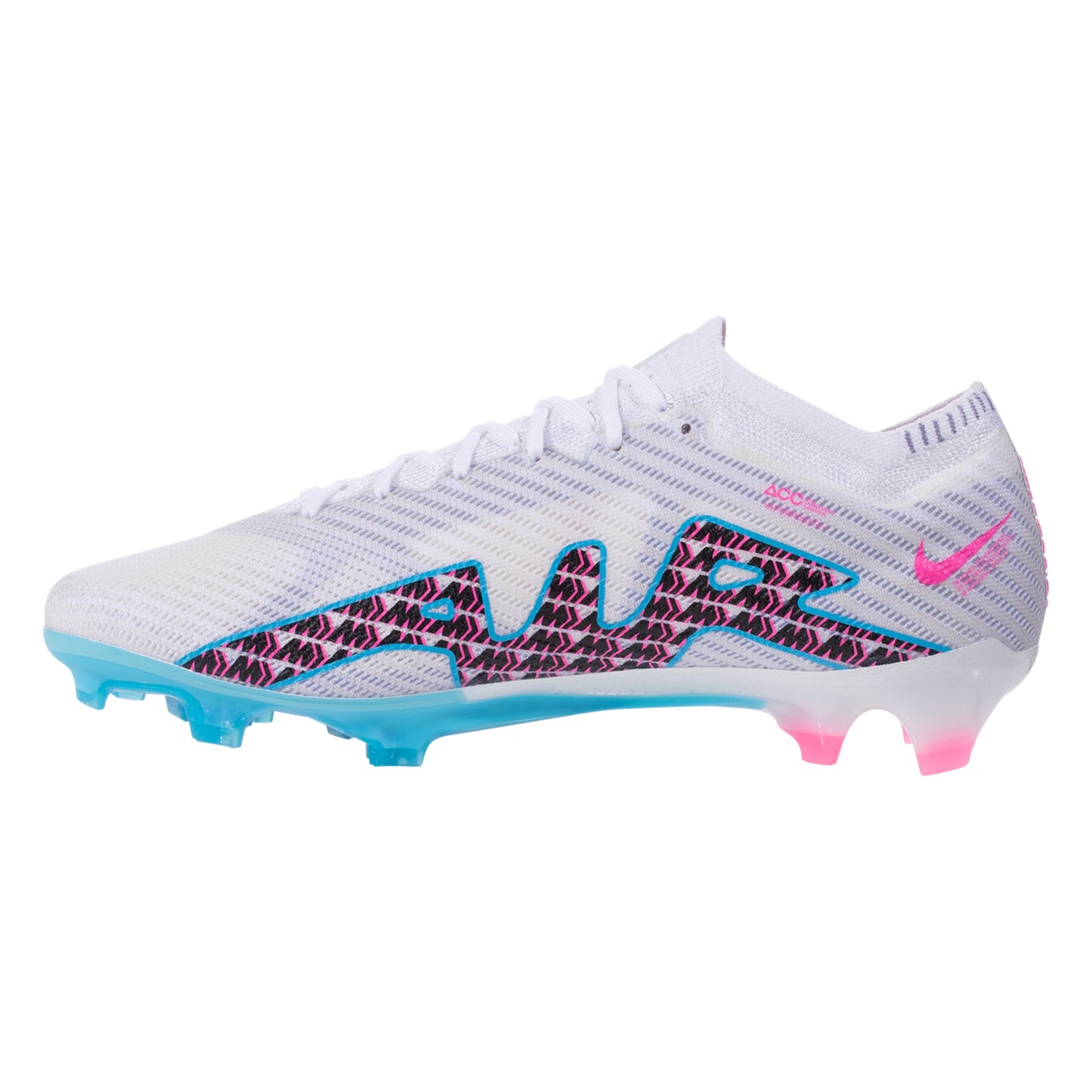 Nike Air Zoom Mercurial Vapor 15 Elite FG Soccer Cleat -White/ Baltic Blue-Pink Blast