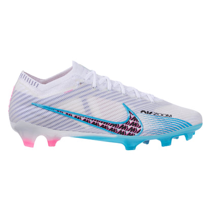 Nike Air Zoom Mercurial Vapor 15 Elite FG Soccer Cleat -White/ Baltic Blue-Pink Blast