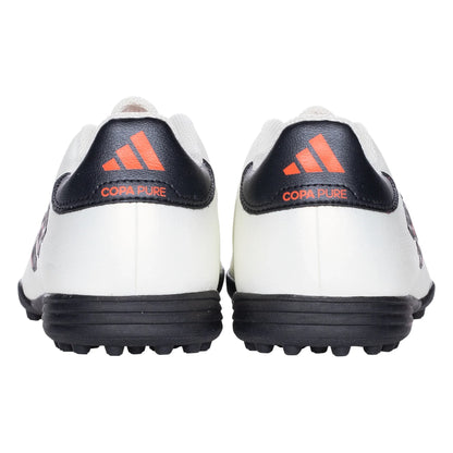 adidas Copa Pure 2 League TF Junior Turf Soccer Cleat - Ivory/Core Black/Solar Red