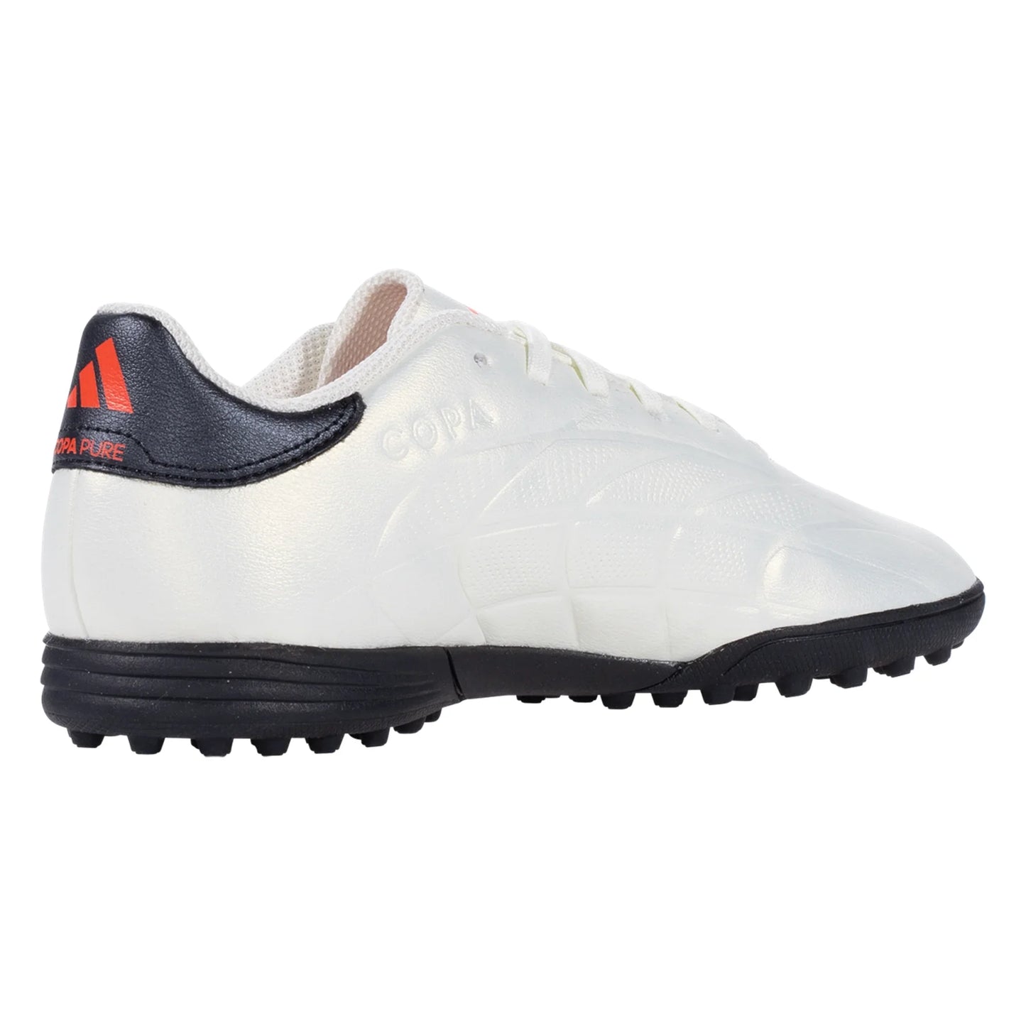 adidas Copa Pure 2 League TF Junior Turf Soccer Cleat - Ivory/Core Black/Solar Red